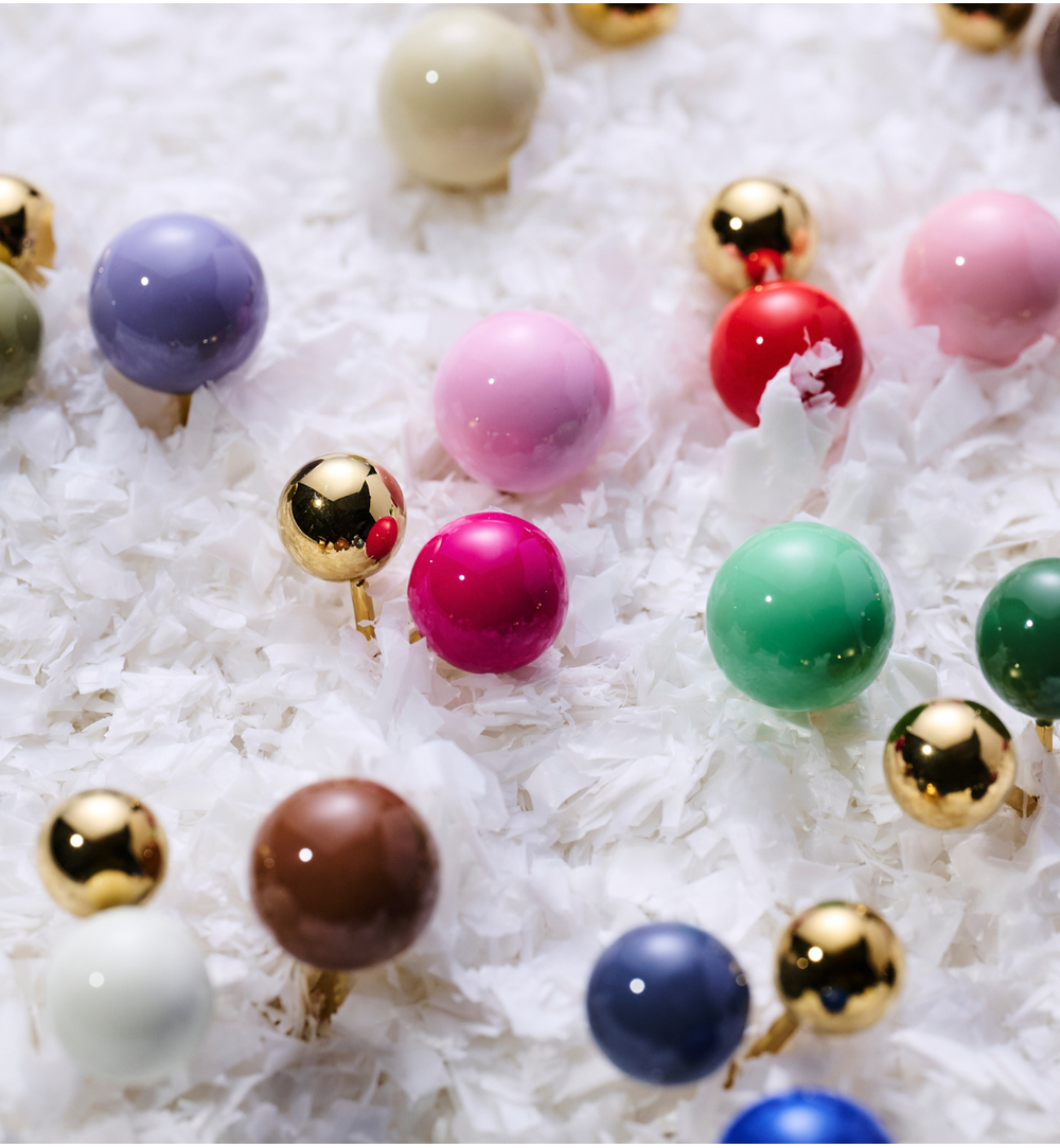 Pierścionek z kulkami w odcieniach  różu PSA1120