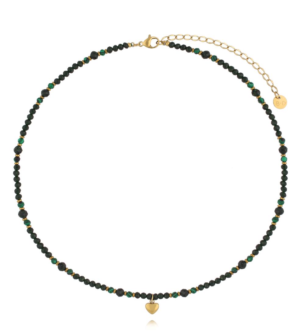 Naszyjnik Szmaragd Nilu z sercem NTW1660