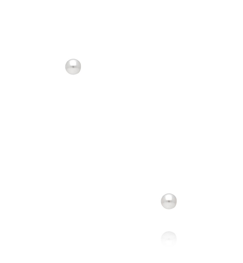 Zestaw srebrnych kolczyków kółek z cyrkoniami i perełkami KLU0171