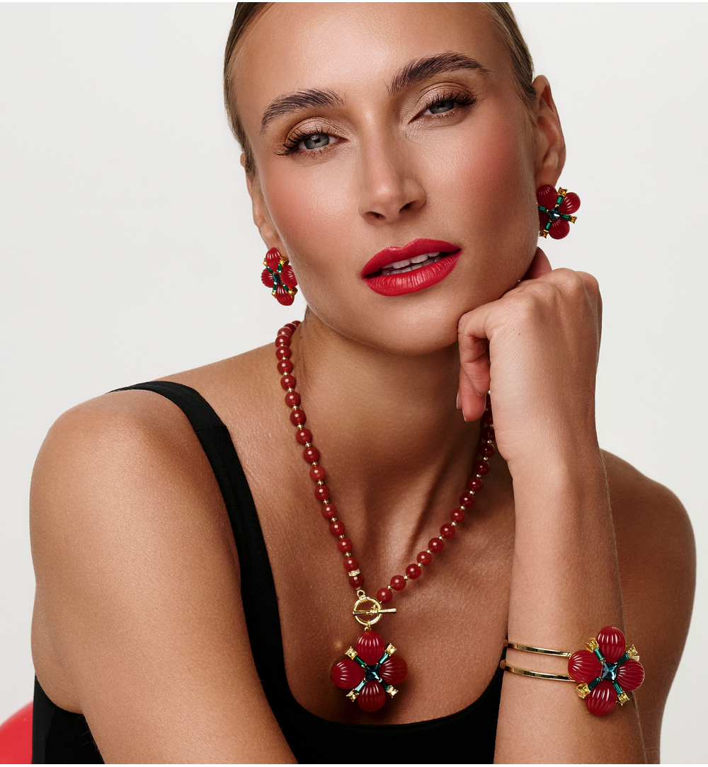 Bransoletka z kwiatowym motywem BSS0269