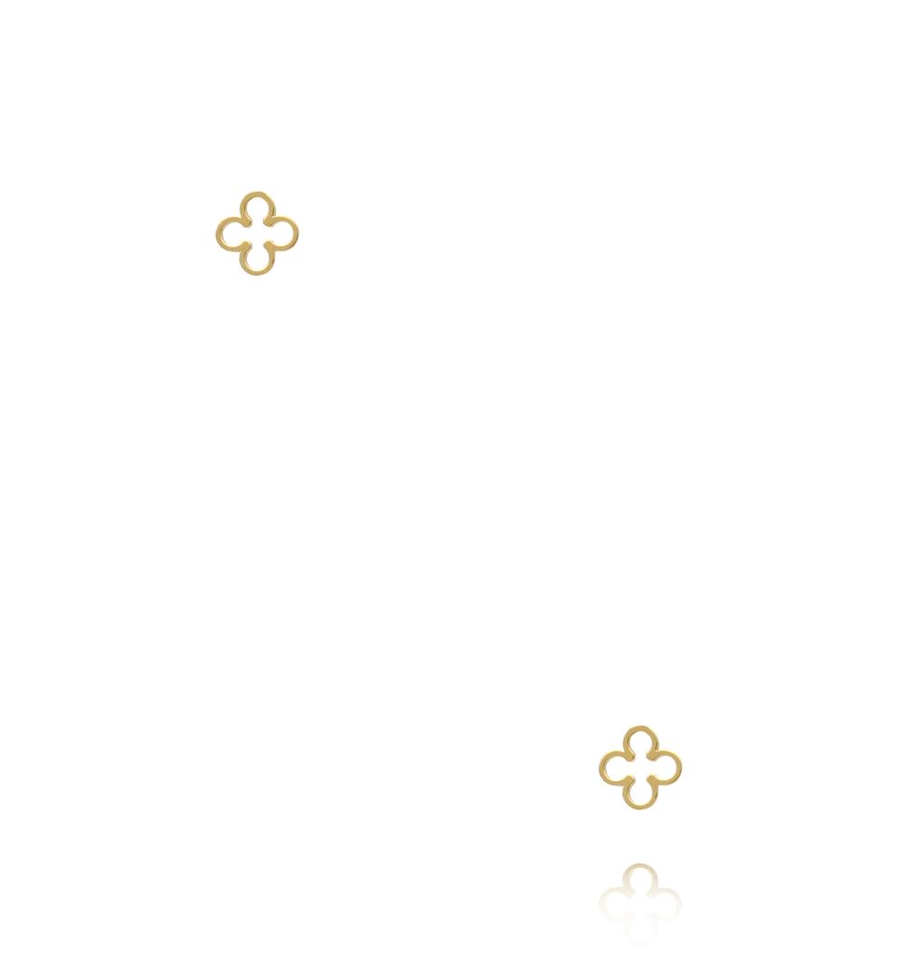 Kolczyki – złocona koniczynka KSY0565