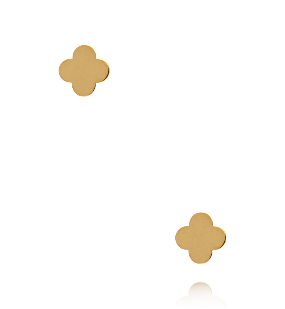 Kolczyki sztyfty w kształcie koniczyny KSY0705