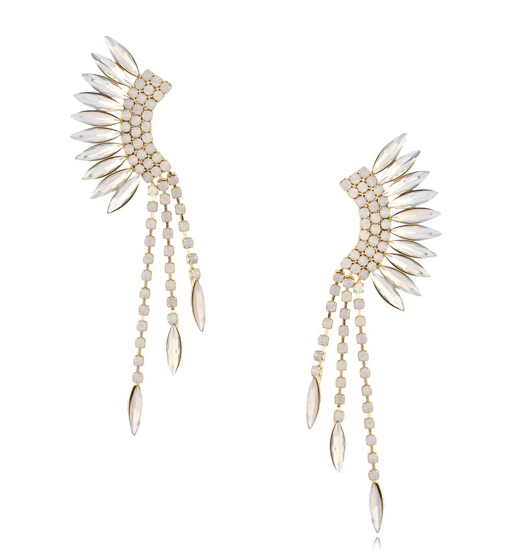 Kolczyki z mlecznymi kryształami Crystal Summer KSS1336