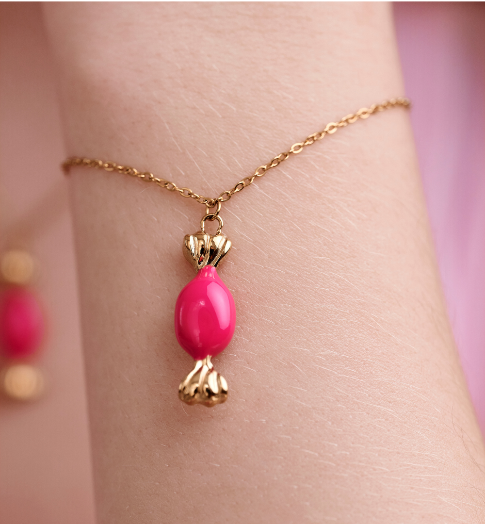 Bransoletka dla dziewczynki z zawieszką cukierka BSY0563