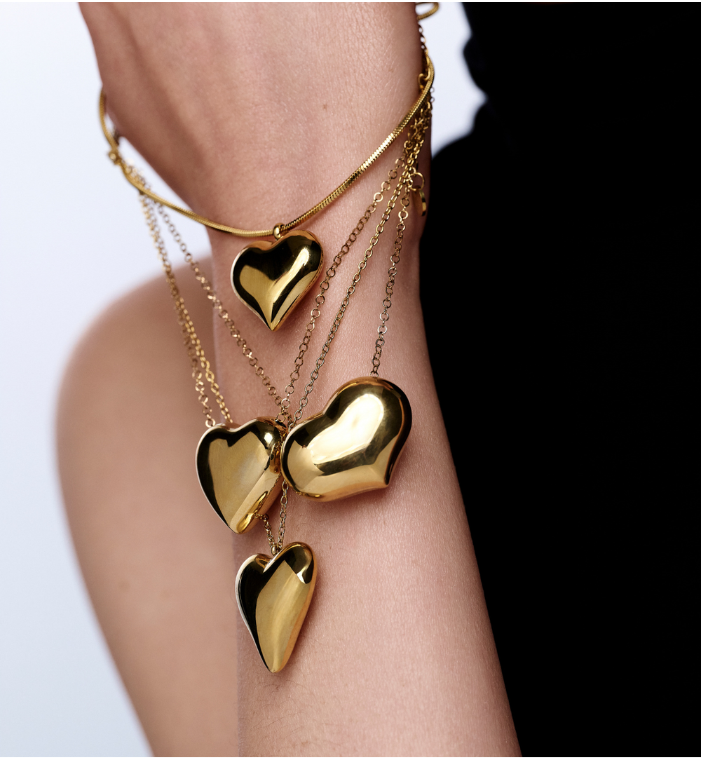 Naszyjnik z sercem złoty NSY0590