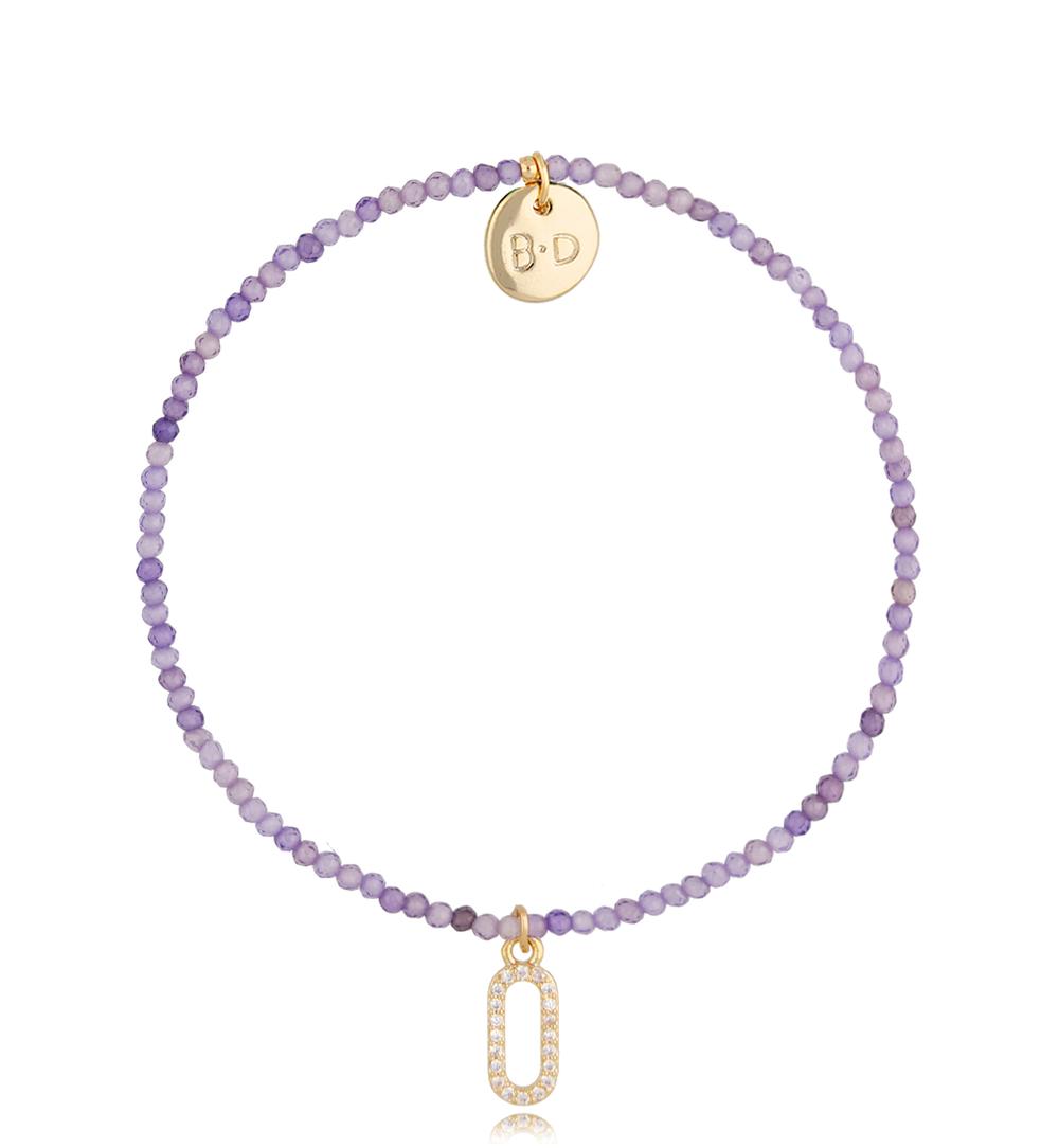 Bransoletka fioletowa z zawieszką Lifestyle BTW1103