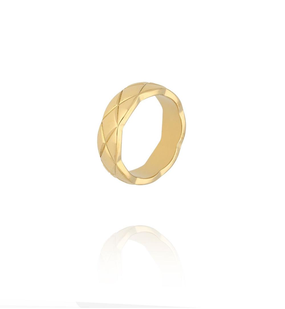 Obrączka złota fasetowana PSY0203