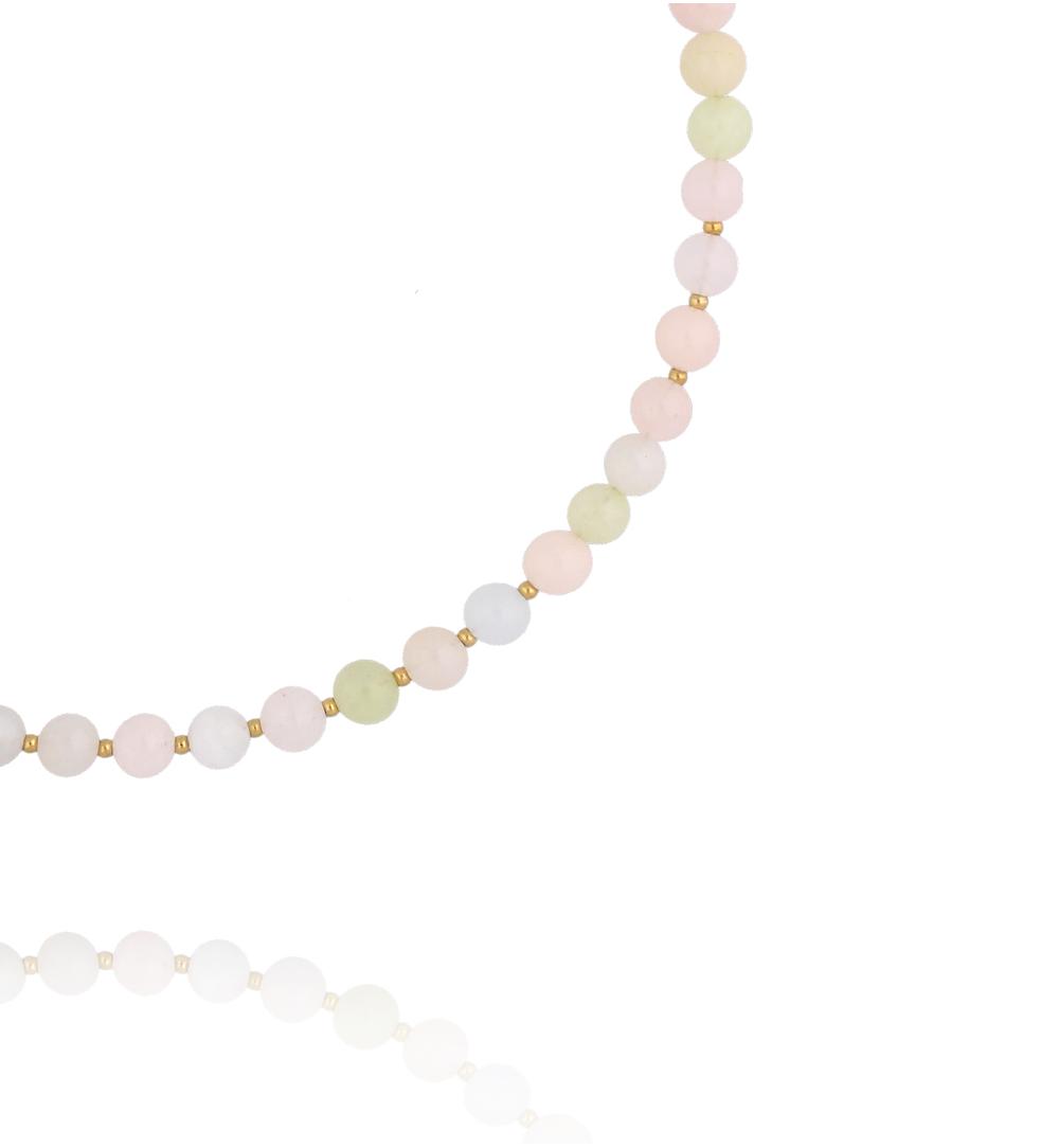 Naszyjnik z pastelowego morganitu NPA1581