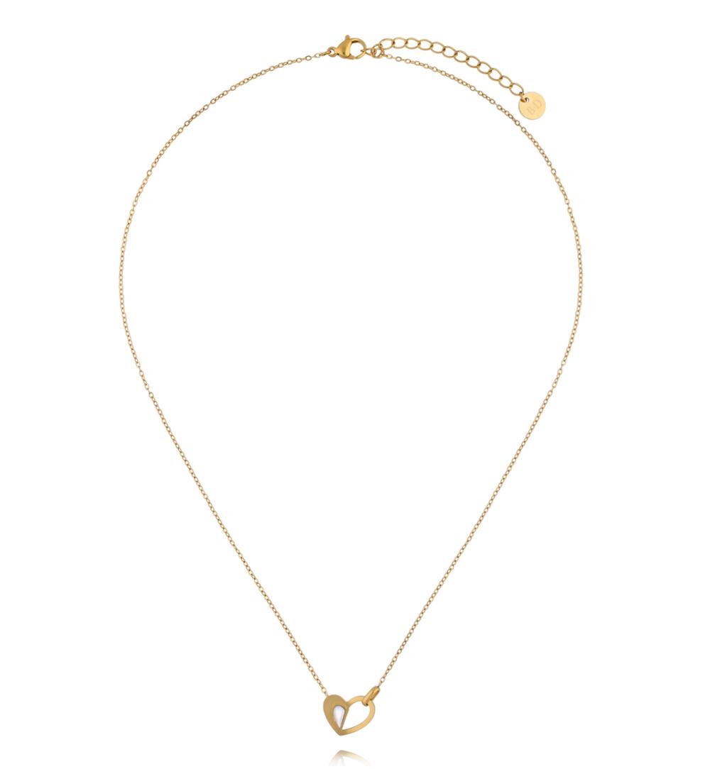 Naszyjnik z ażurowym sercem NSY0851