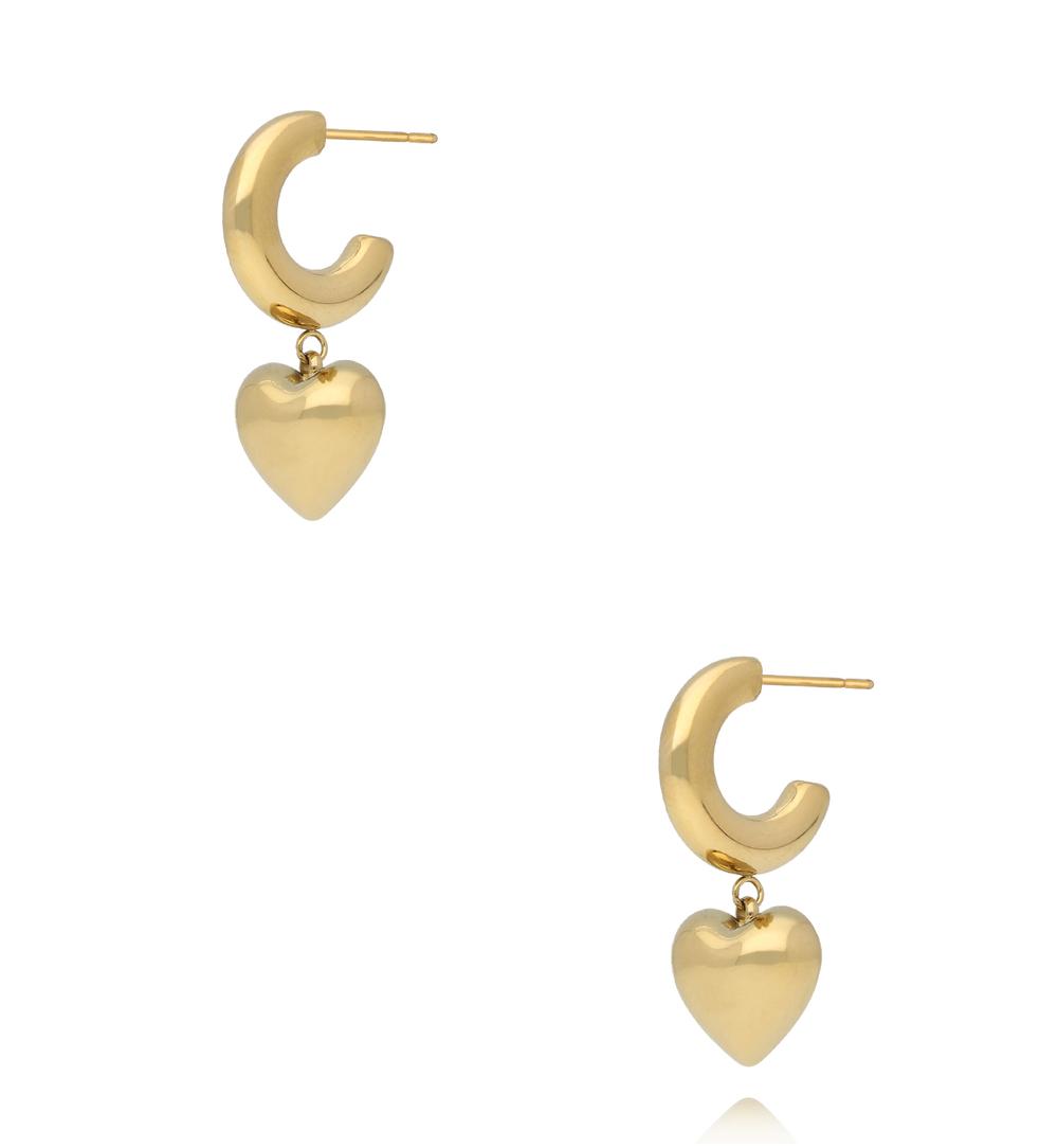 Zestaw biżuterii z bordowymi kamieniami i koniczynką ZN0231