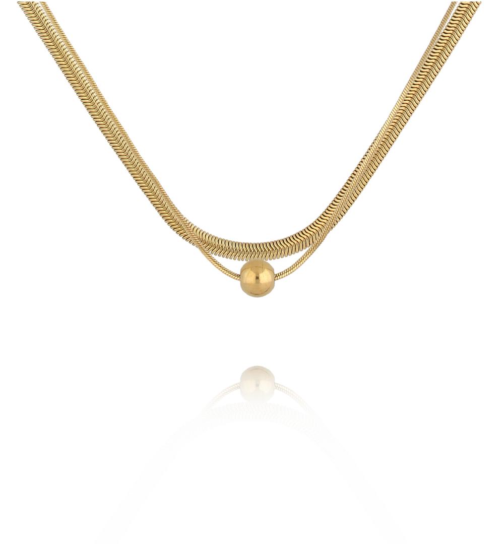 Naszyjnik żmijka z kulką NSY0702