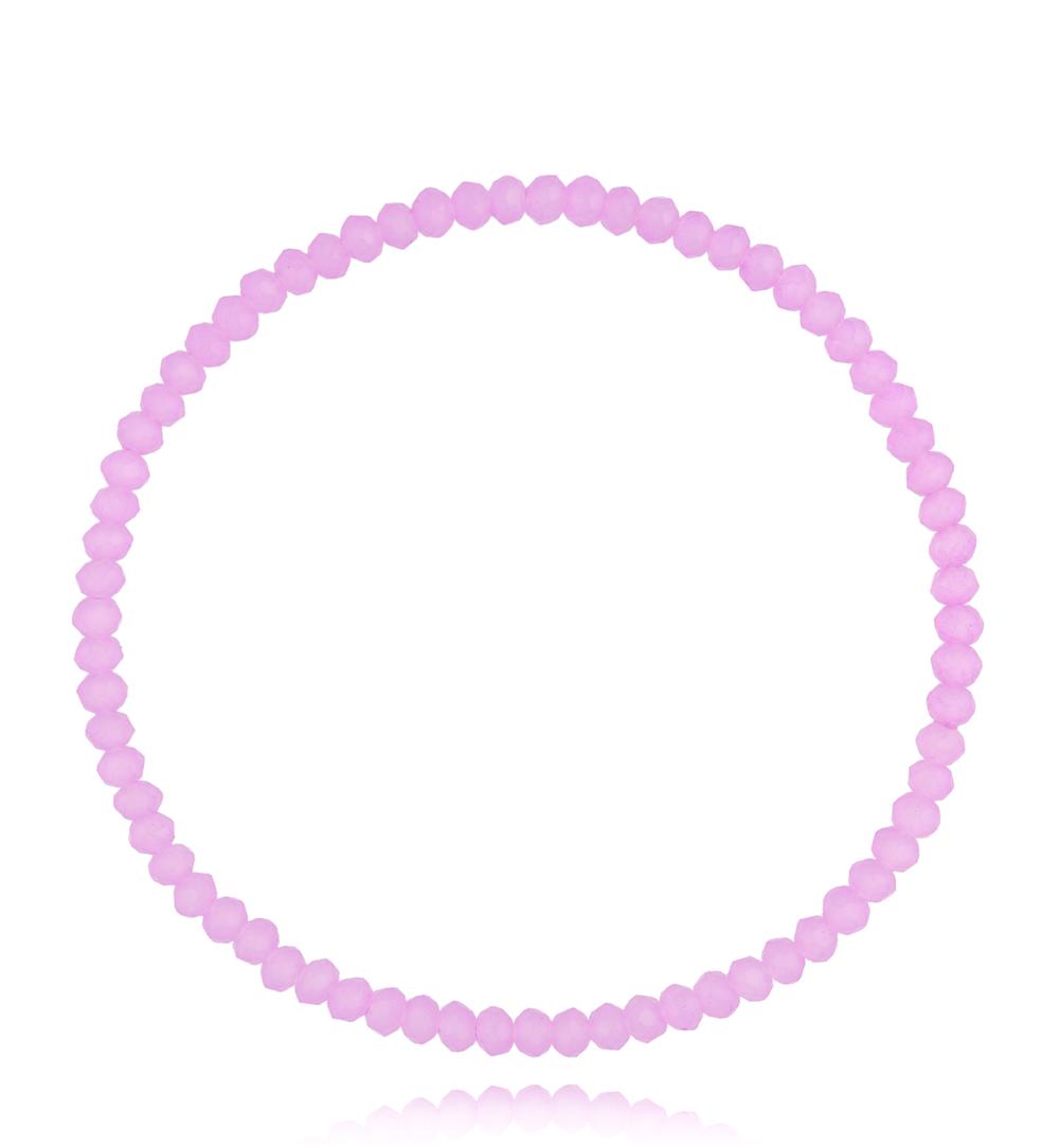 Bransoletka z fioletowymi kryształkami Luminous Crystal 3 mm BCY0277