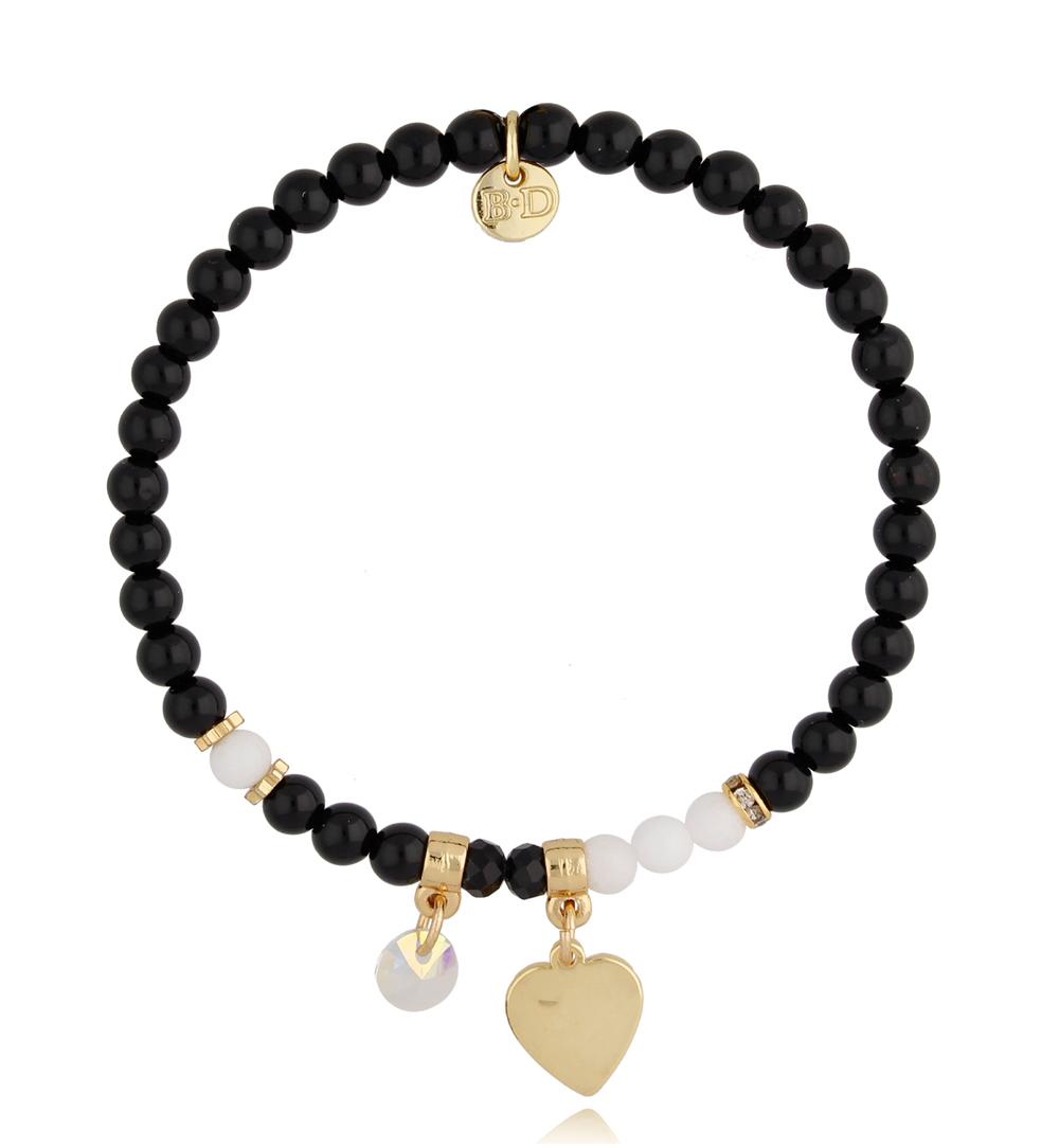 Bransoletka z agatami Black&White BMMH3960