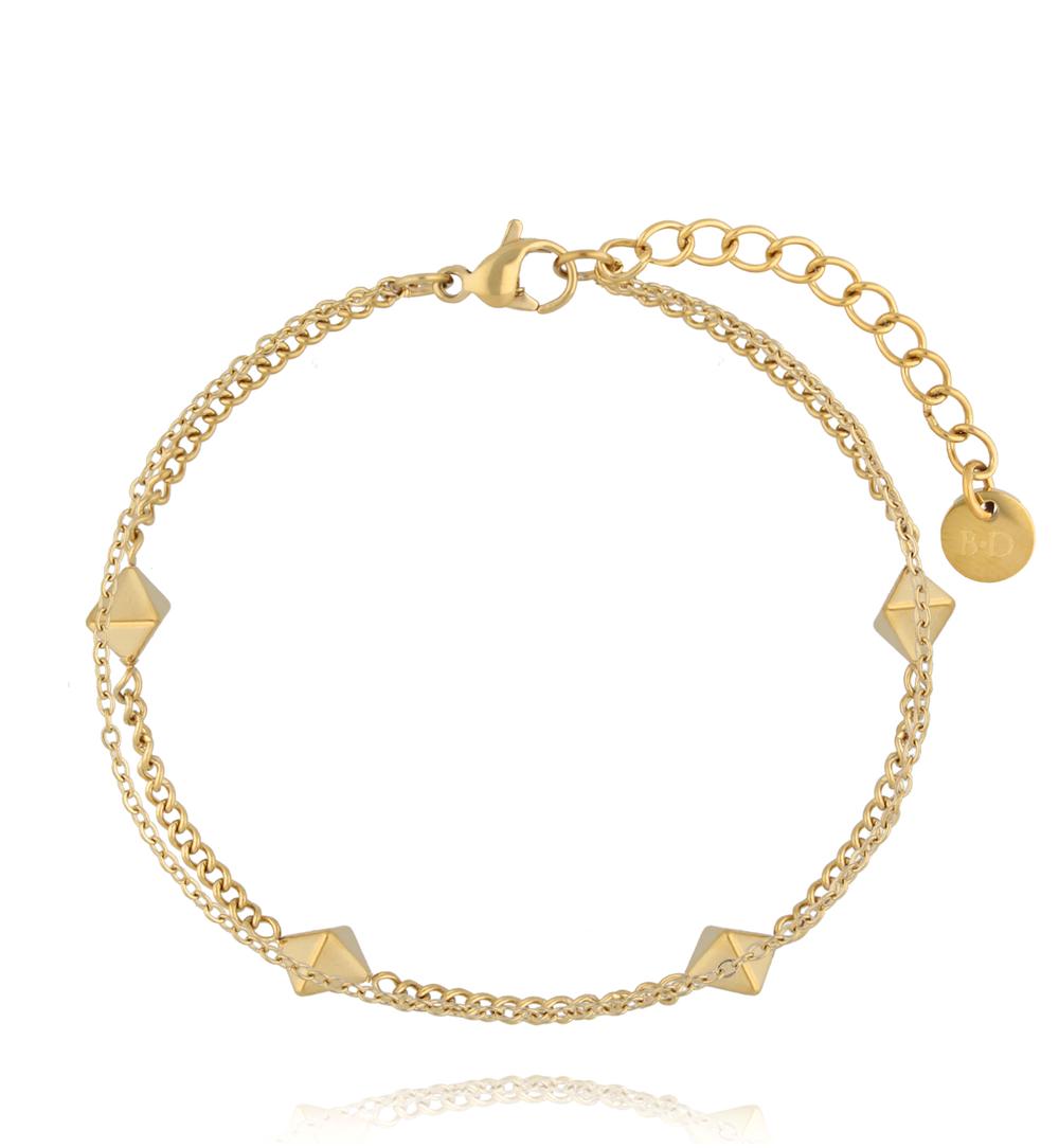 Bransoletka złota z łańcuszkami Heart of Gold  BSA0702