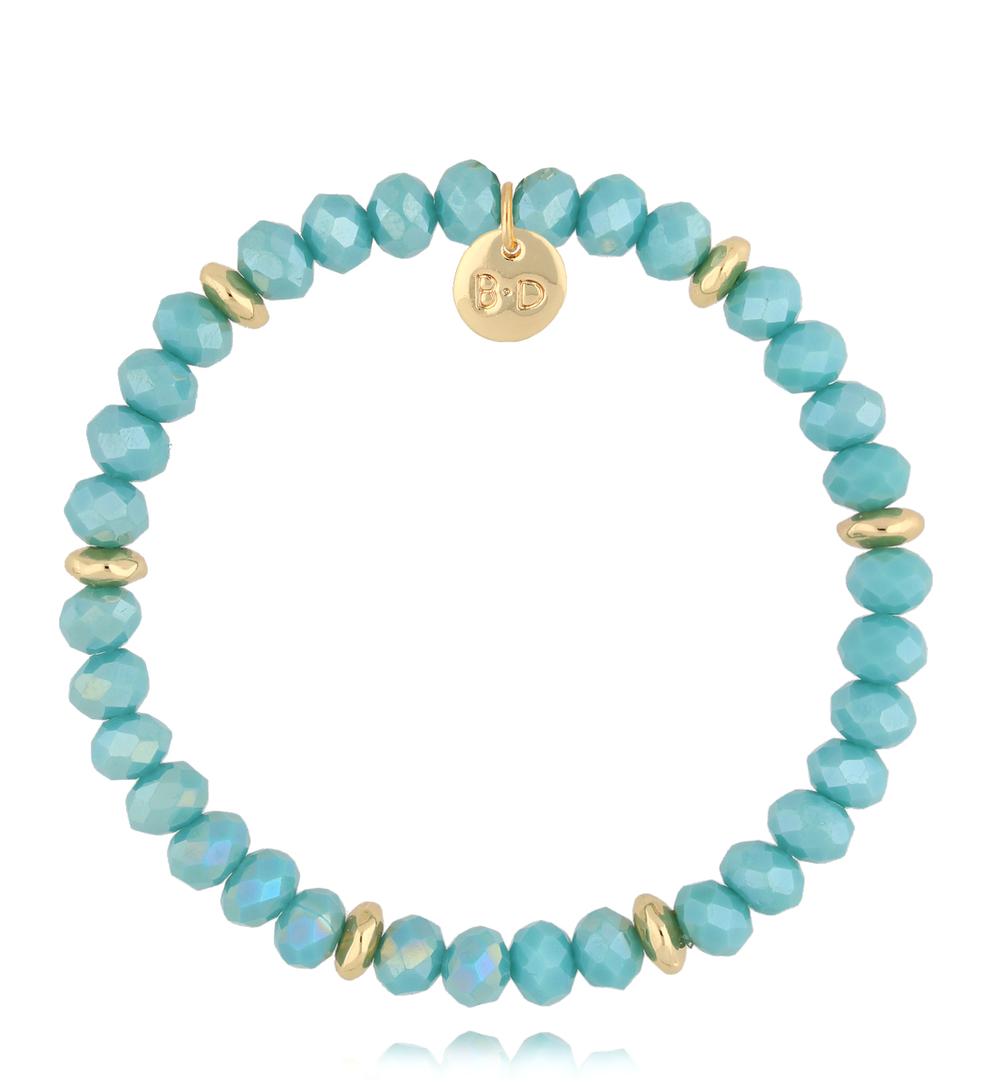 Bransoletka z turkusowymi kryształkami Clear Sky BCY0239