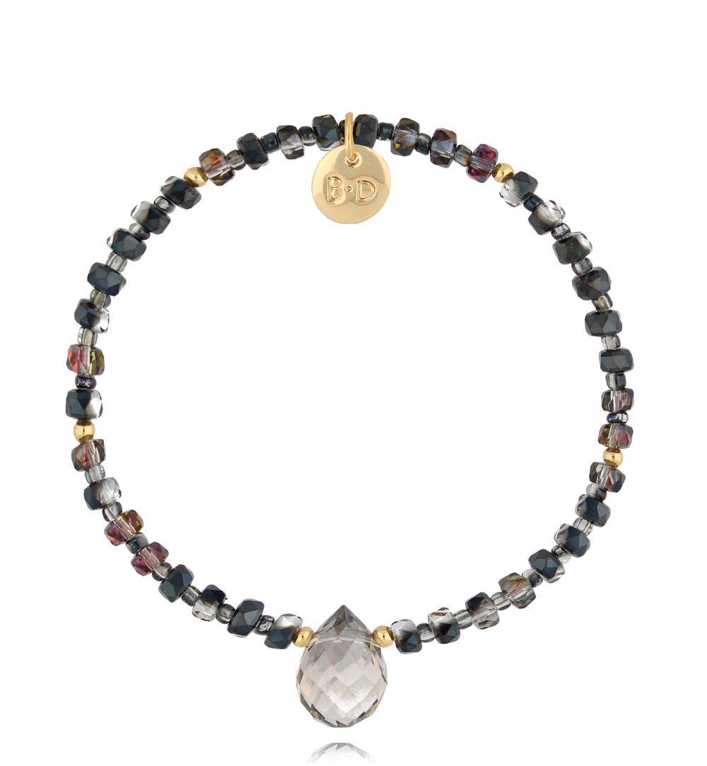 Bransoletka z szarymi kryształkami BTW2703