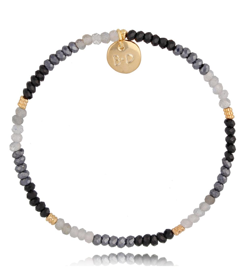 Bransoletka szaro czarna Grey Shades BTW0696