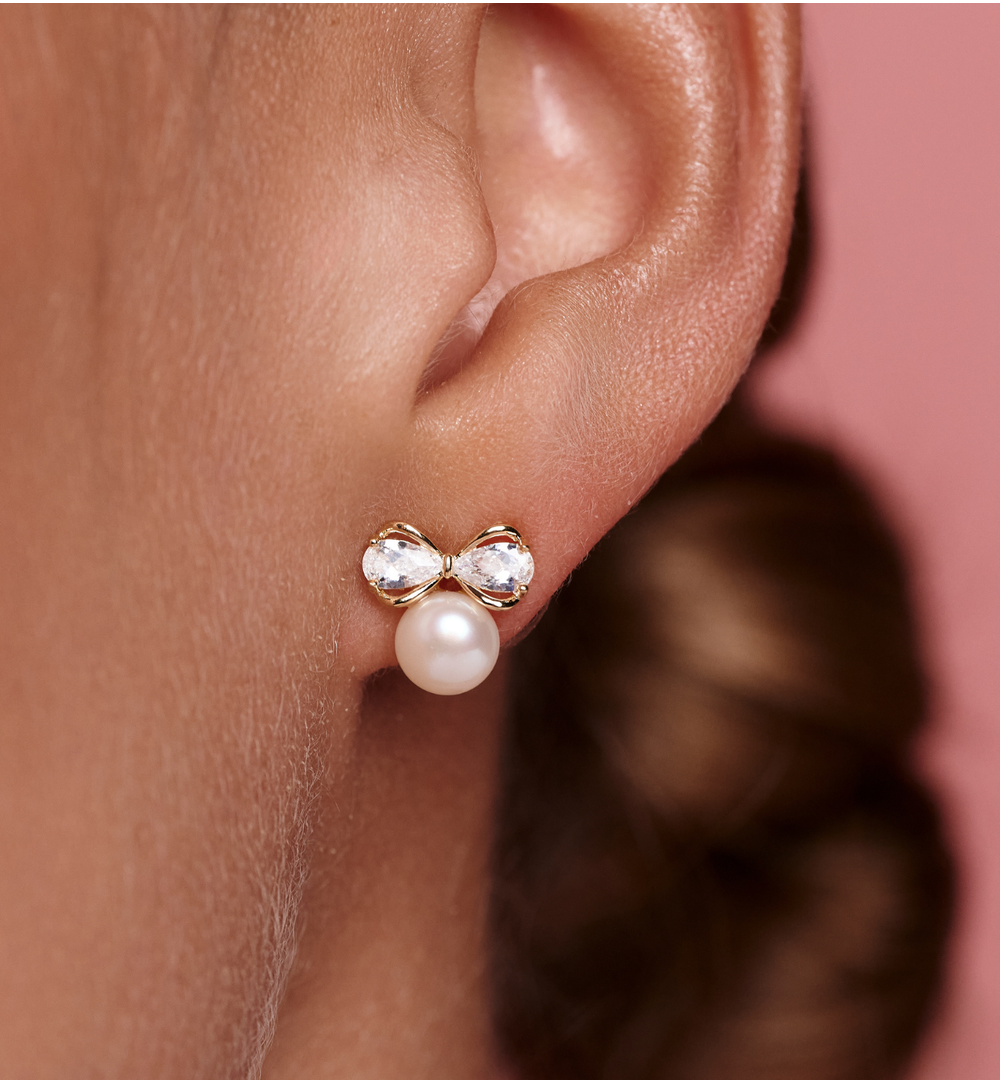 Kolczyki z perełkami i kryształkami KPE0165