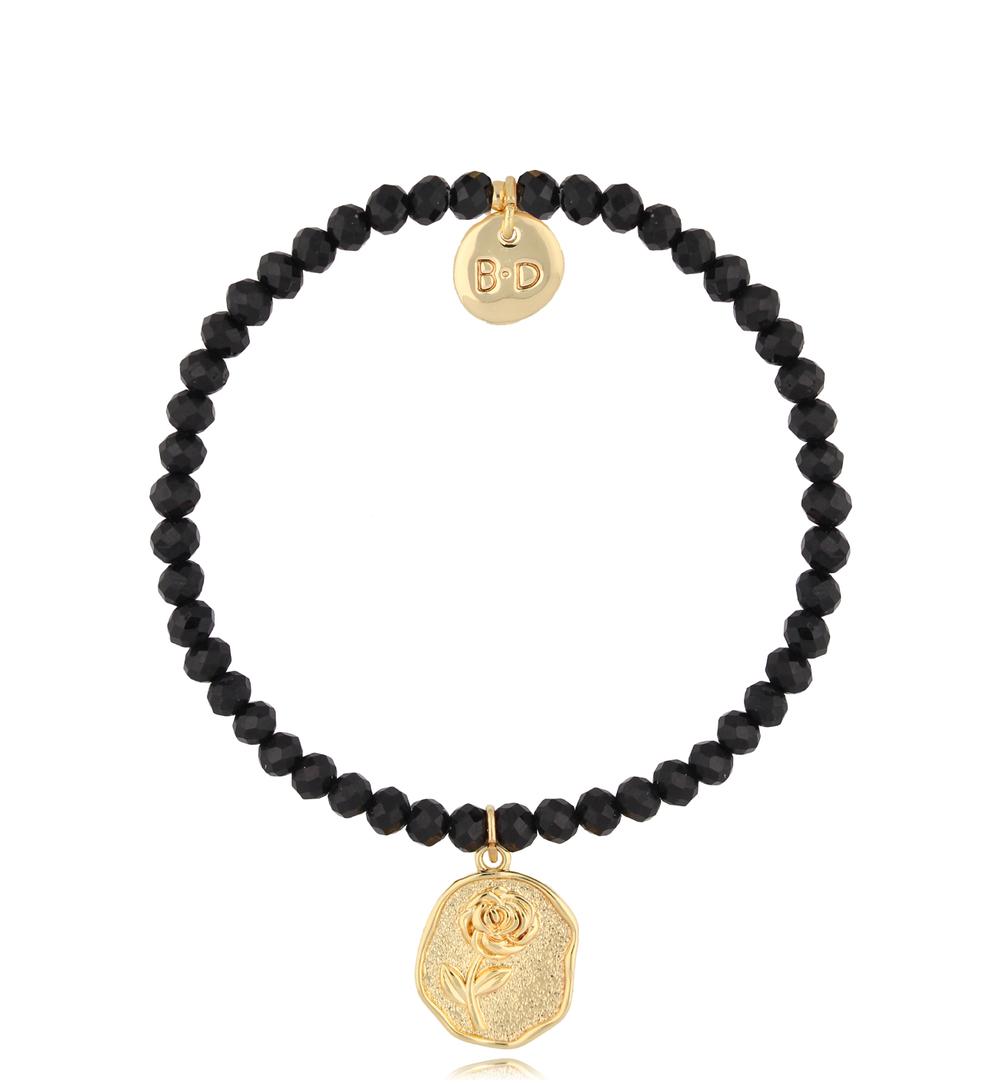 Bransoletka z czarnymi turmalinami i zawieszką Lifestyle BTW1669