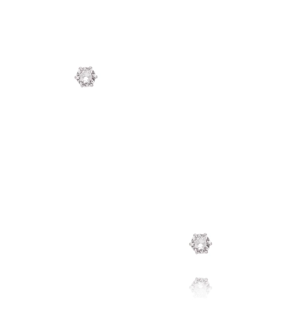 Zestaw kolczyków z cyrkoniami srebrny KMB0011