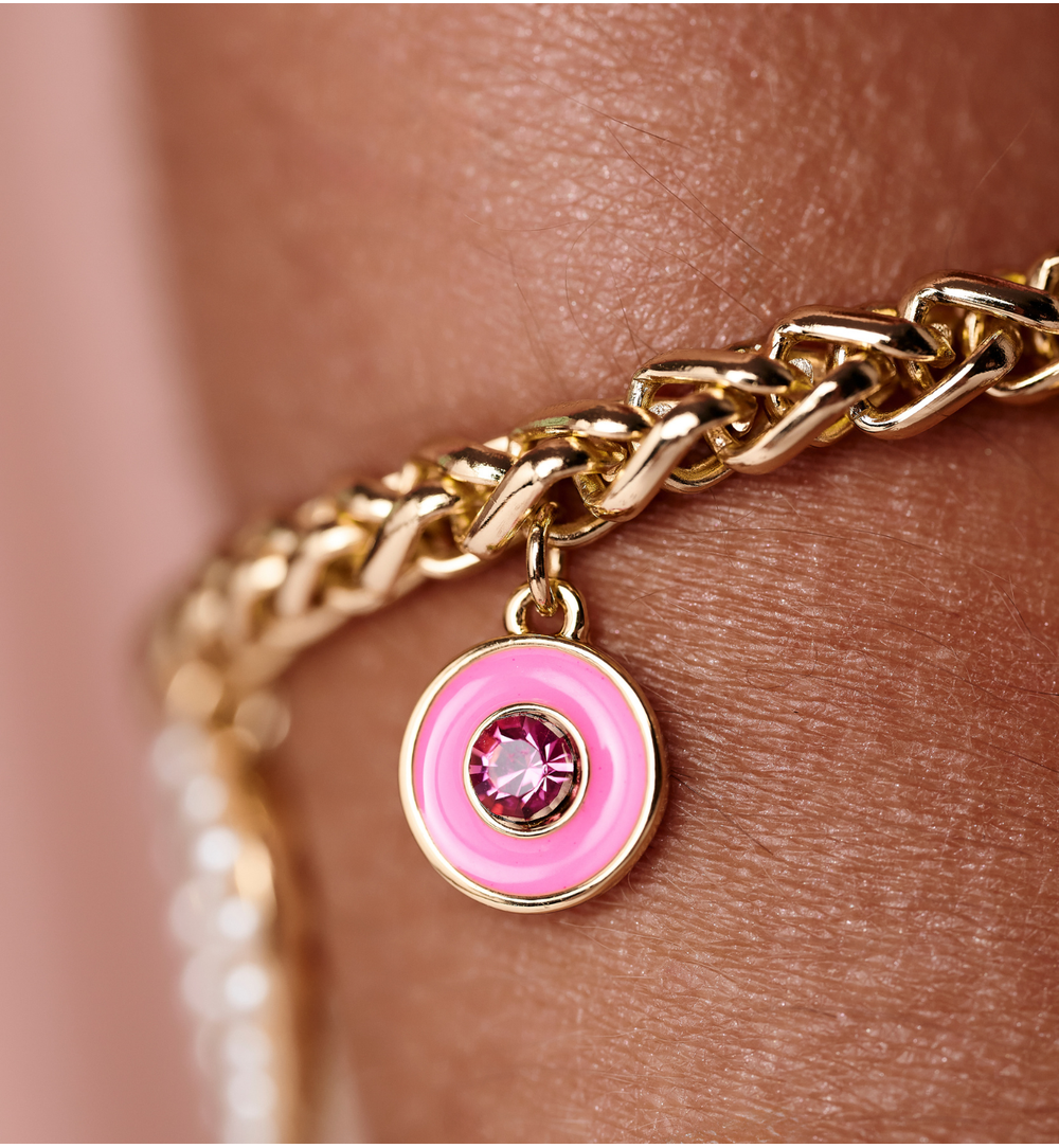 Bransoletka z zawieszkami w kształcie serc BSS0271