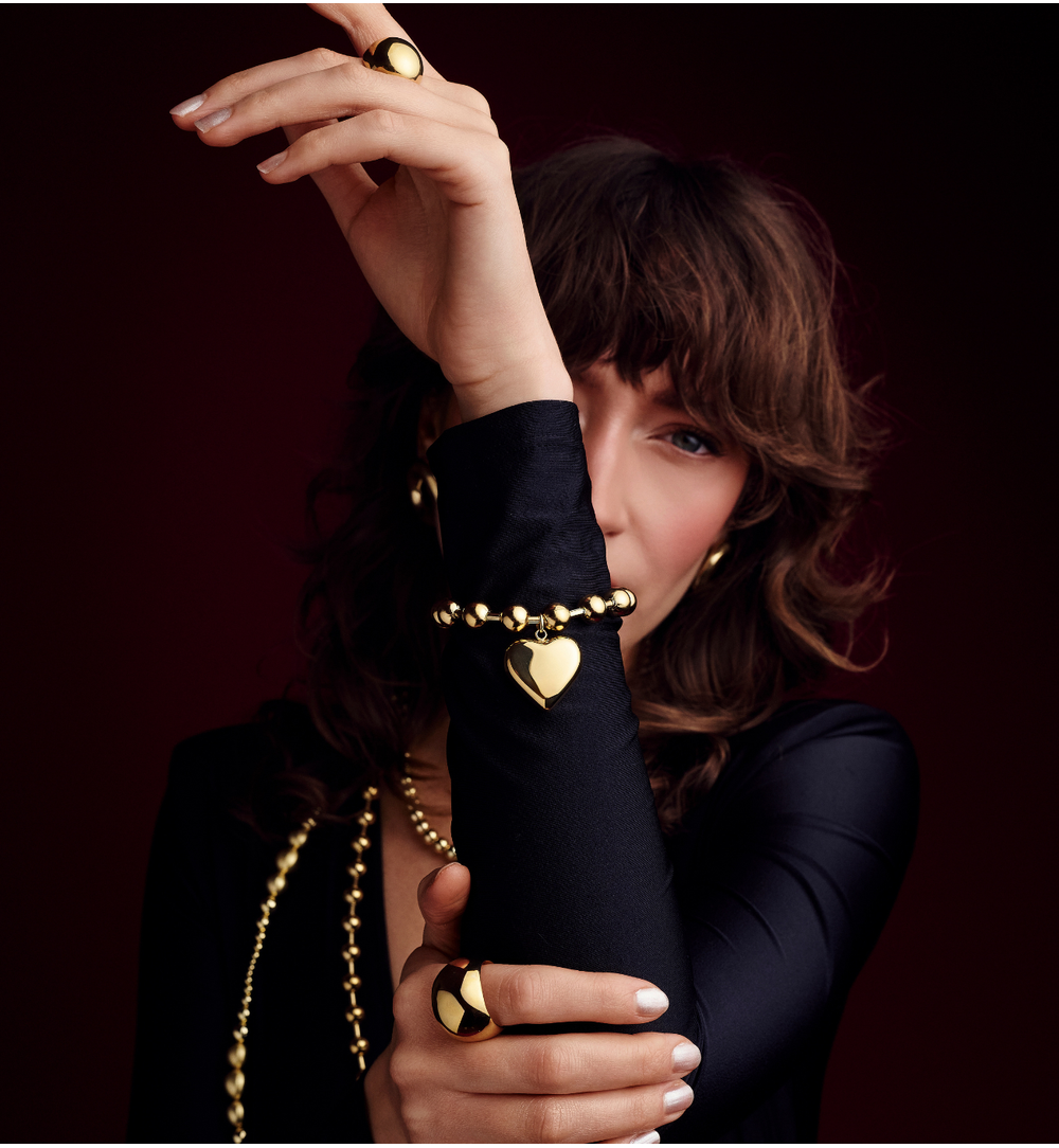 Bransoletka złota z sercem BSY0390