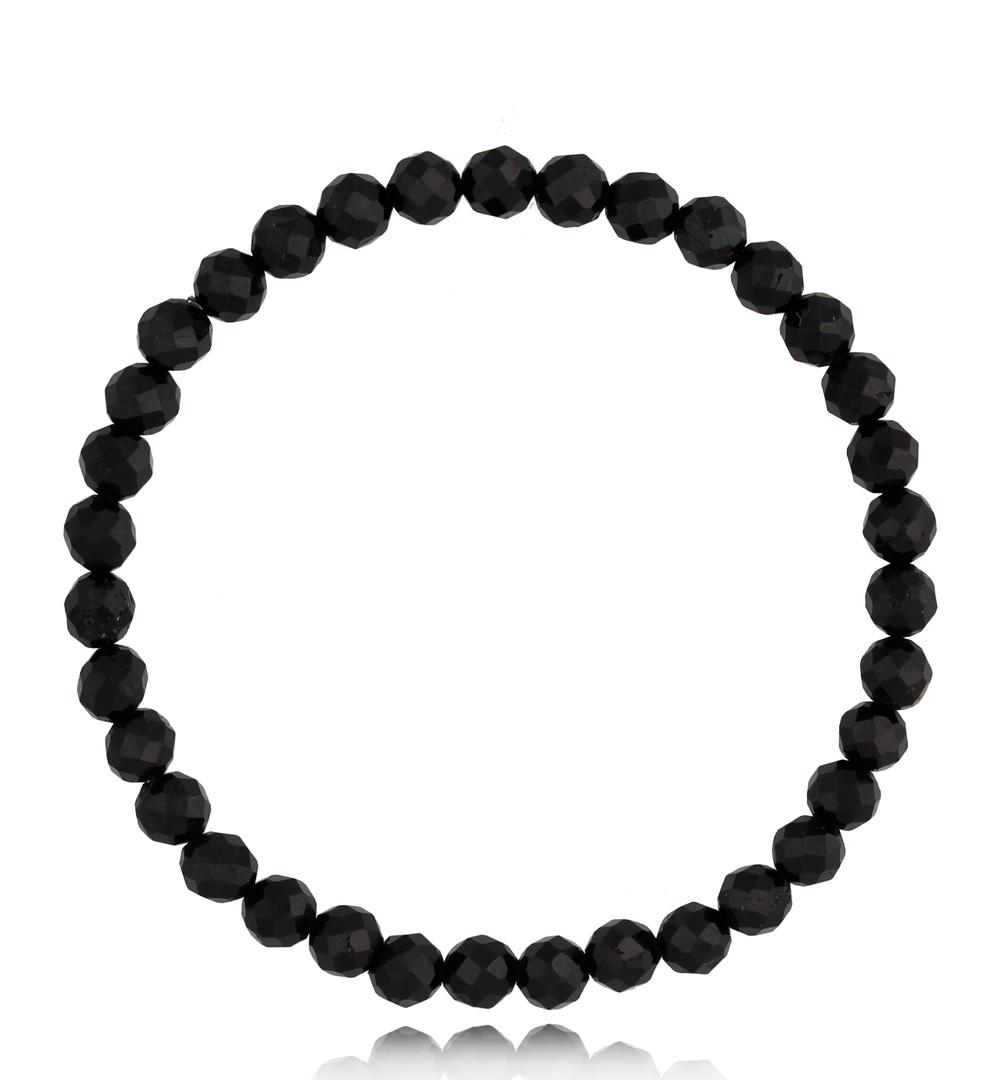 Bransoletka z czarnymi turmalinami fasetowanymi Basic BPA0300