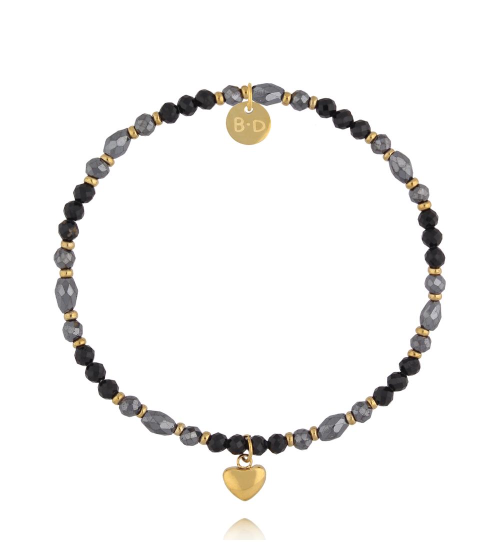 Bransoletka z turmalinami i hematytami BTW3749