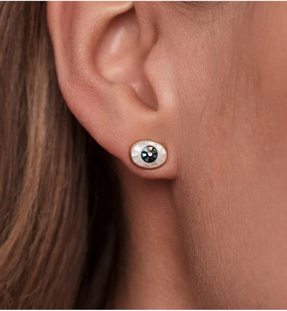 Kolczyki „Oko” z masy perłowej – owalne KSS2069