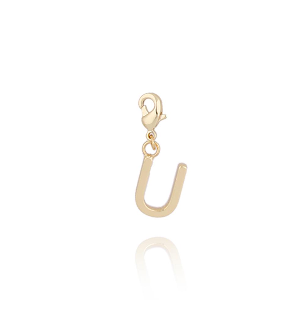 Charms złoty literką U NAT0184