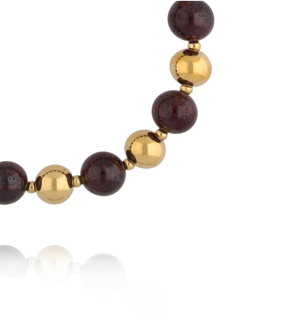 Bransoletka z naturalnych kamieni granatu BPA0632