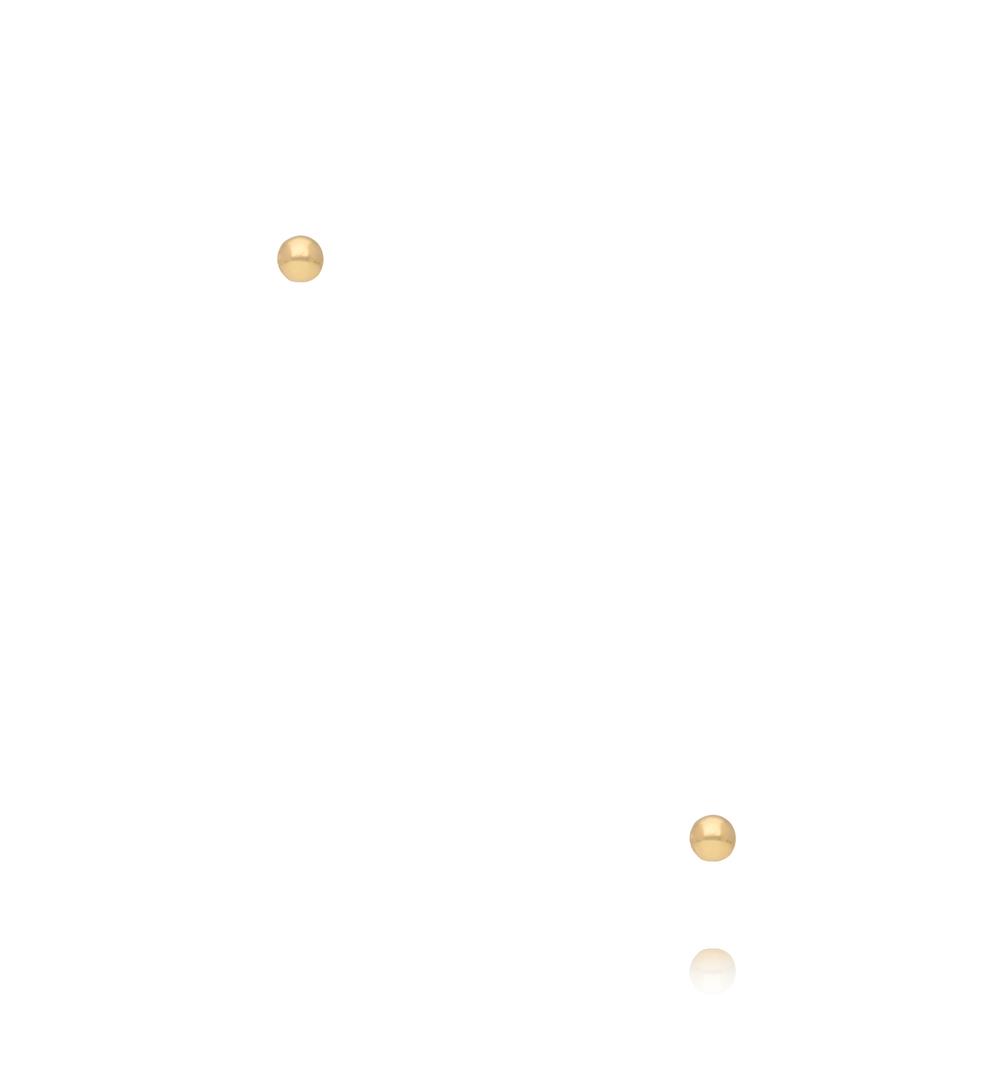 Zestaw złoconych kolczyków – koniczynka z cyrkoniami, cyrkonia i złota kuleczka KMB0022