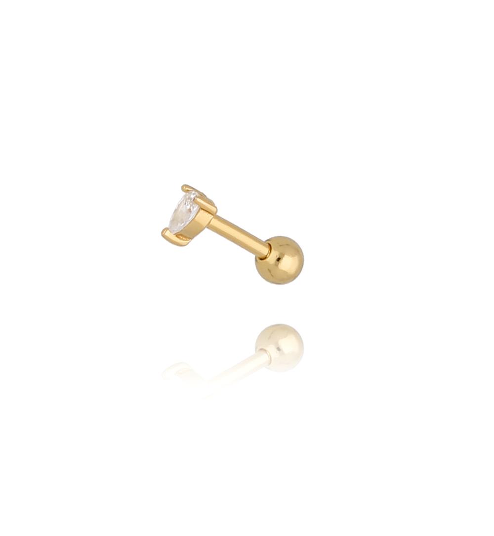 Kolczyk z cyrkonią Piercing KFA0054