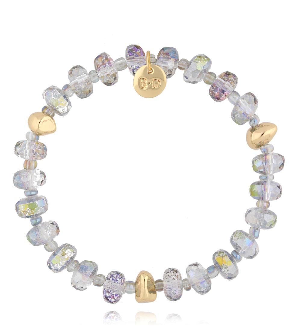 Bransoletka z połyskującymi kryształkami Clear Sky BCY0129