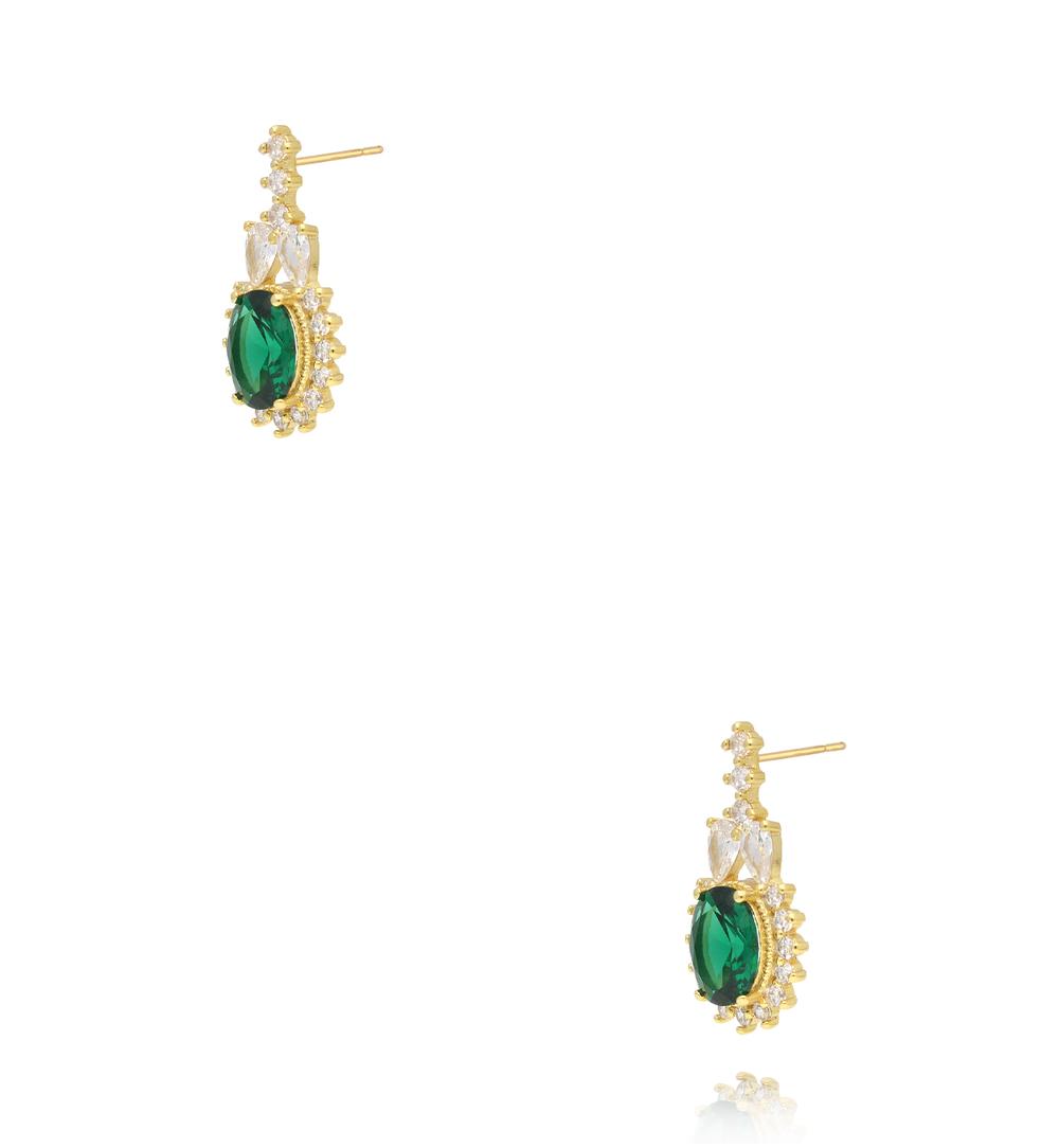 Kolczyki z zielonymi cyrkoniami KSS2182