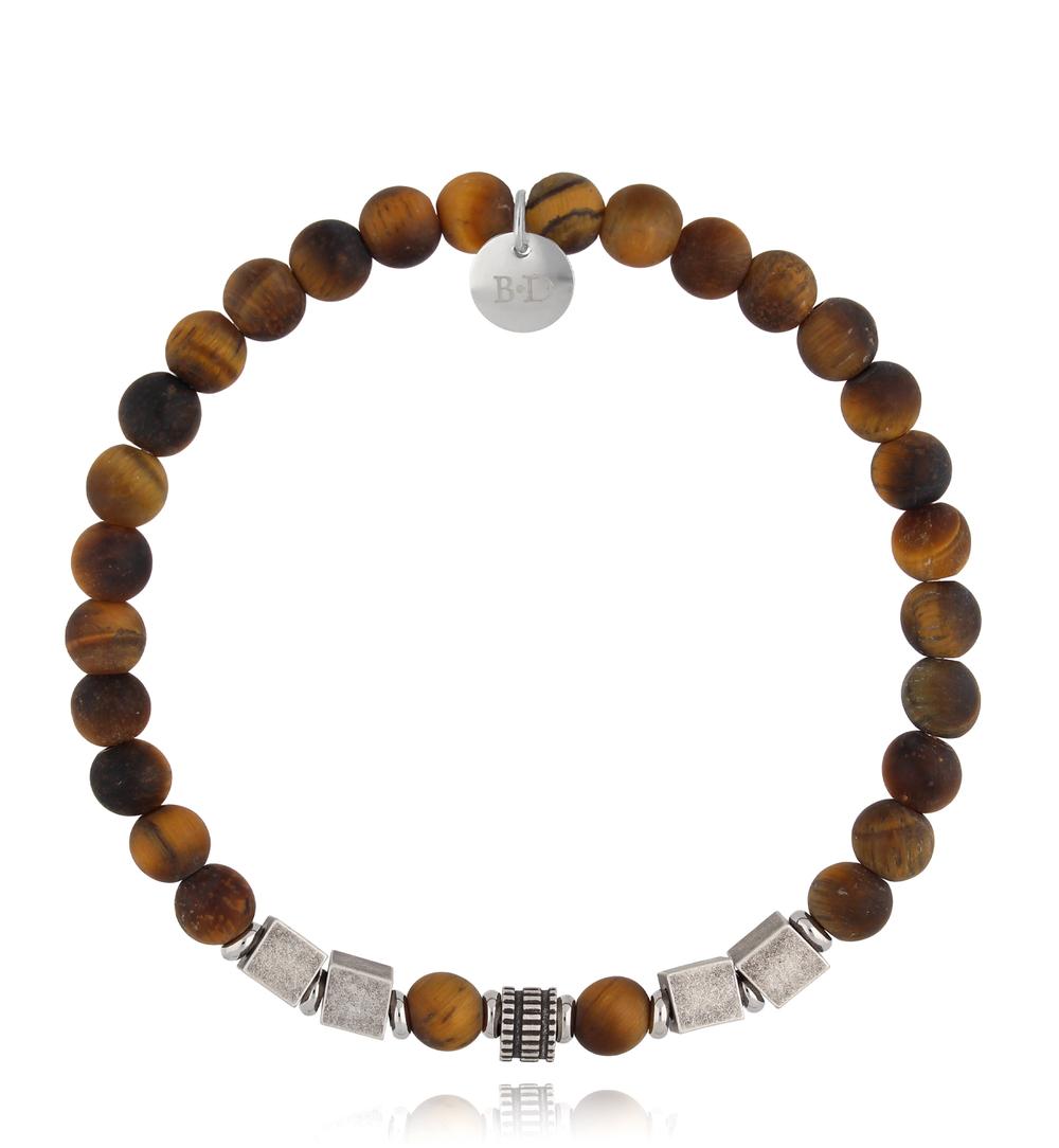 Bransoletka męska z matowym tygrysim okiem Bardi BMITC0569