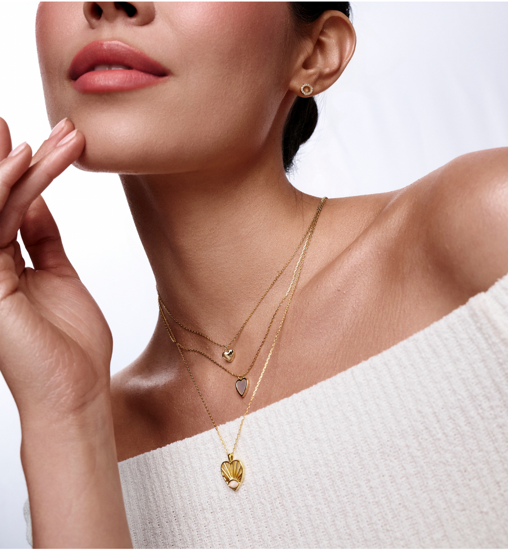 Naszyjnik z serduszkiem złoty NCA0086