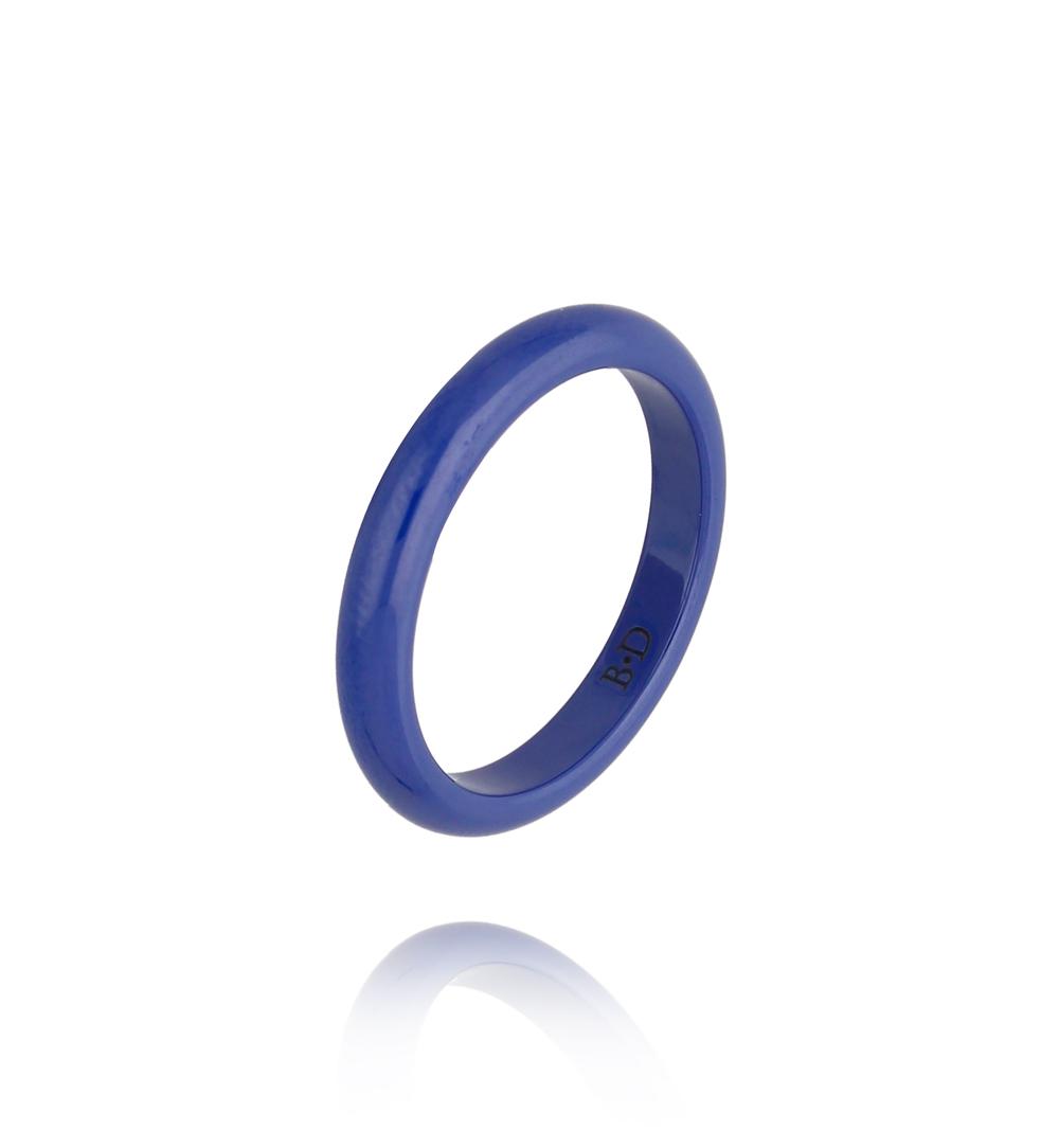 Obrączka z ceramiki kobaltowa cienka Feminine PFE0036