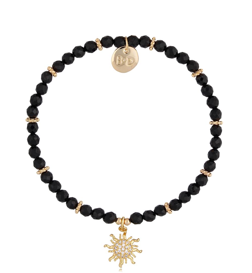 Bransoletka z czarnymi turmalinami Delfos BTW0858