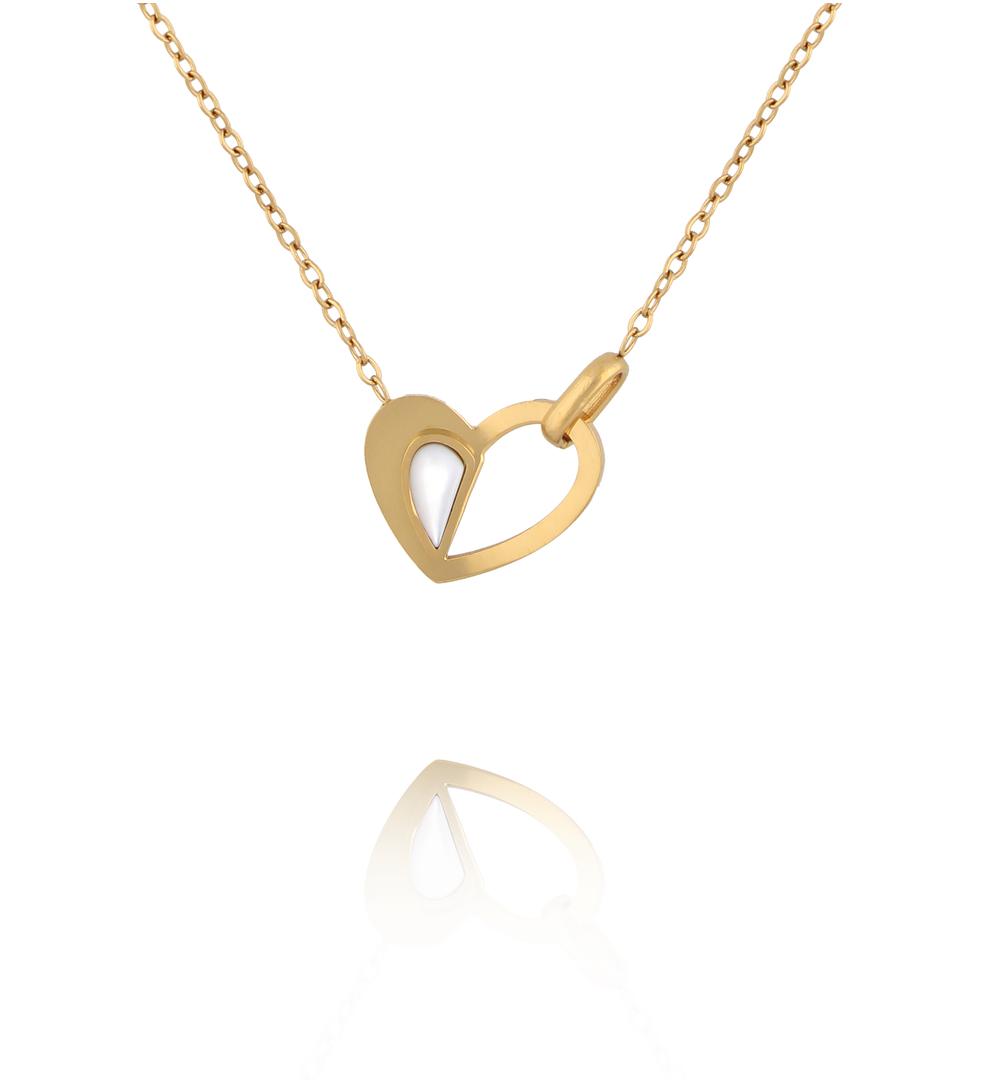 Naszyjnik z ażurowym sercem NSY0851