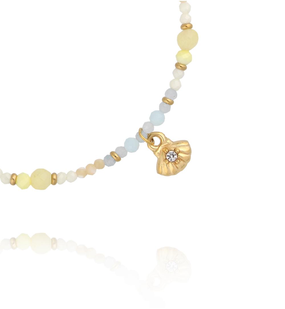 Bransoletka słoneczna z morską zawieszką BTW3762
