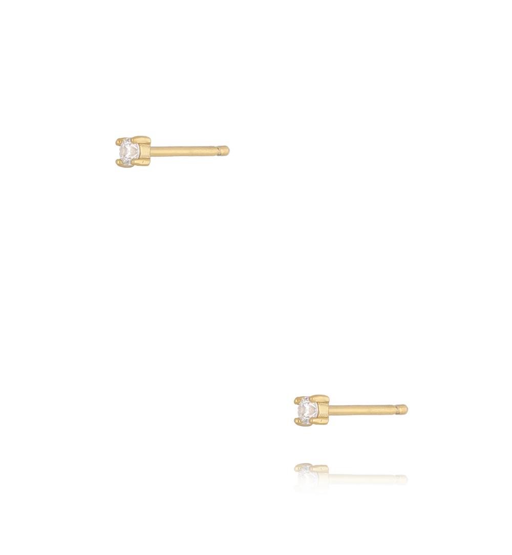 Kolczyki złote z cyrkonią Basic Zircon KFA0077