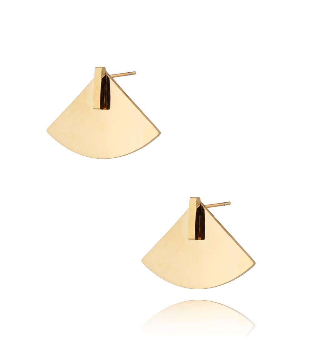 Kolczyki złote ze stali szlachetnej Triangle KSA0496