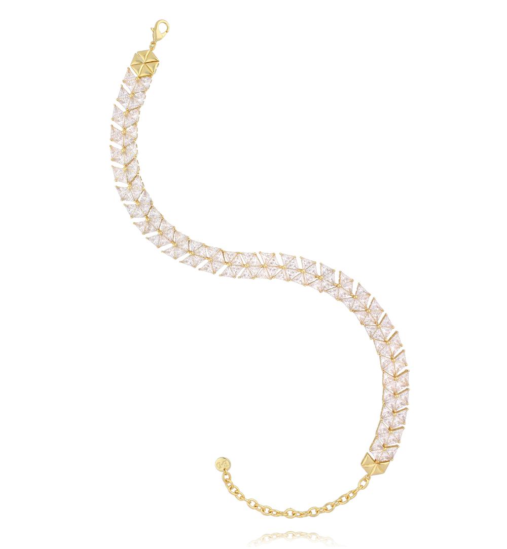 Choker z geometrycznych kryształów NS0413