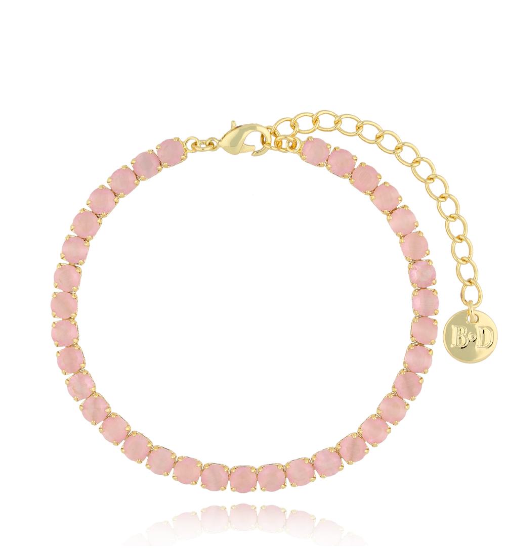 Bransoletka brzoskwiniowa z kryształkami Show BSS0154