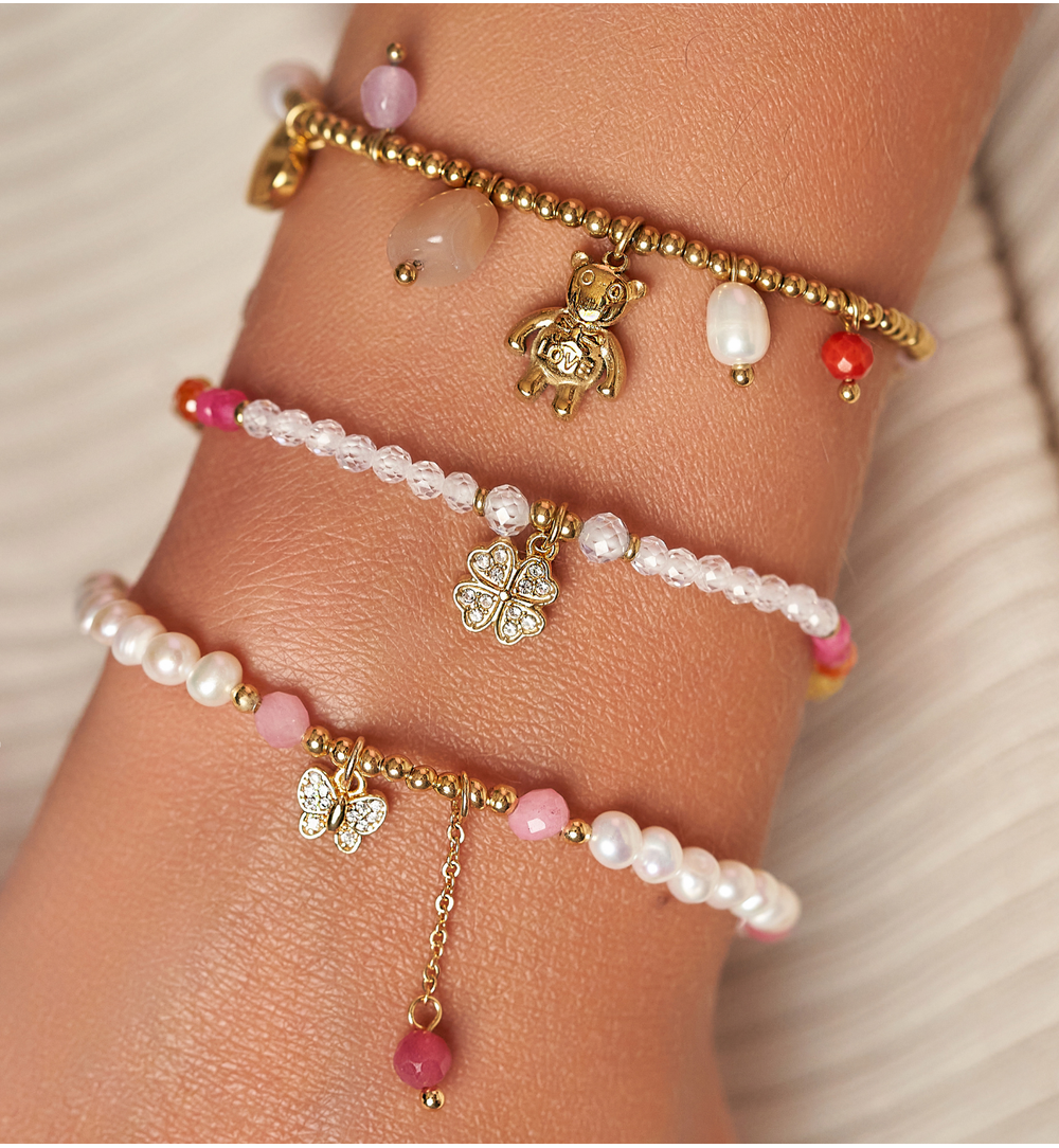 Bransoletka złota z misiem Funny Bear BSC1957