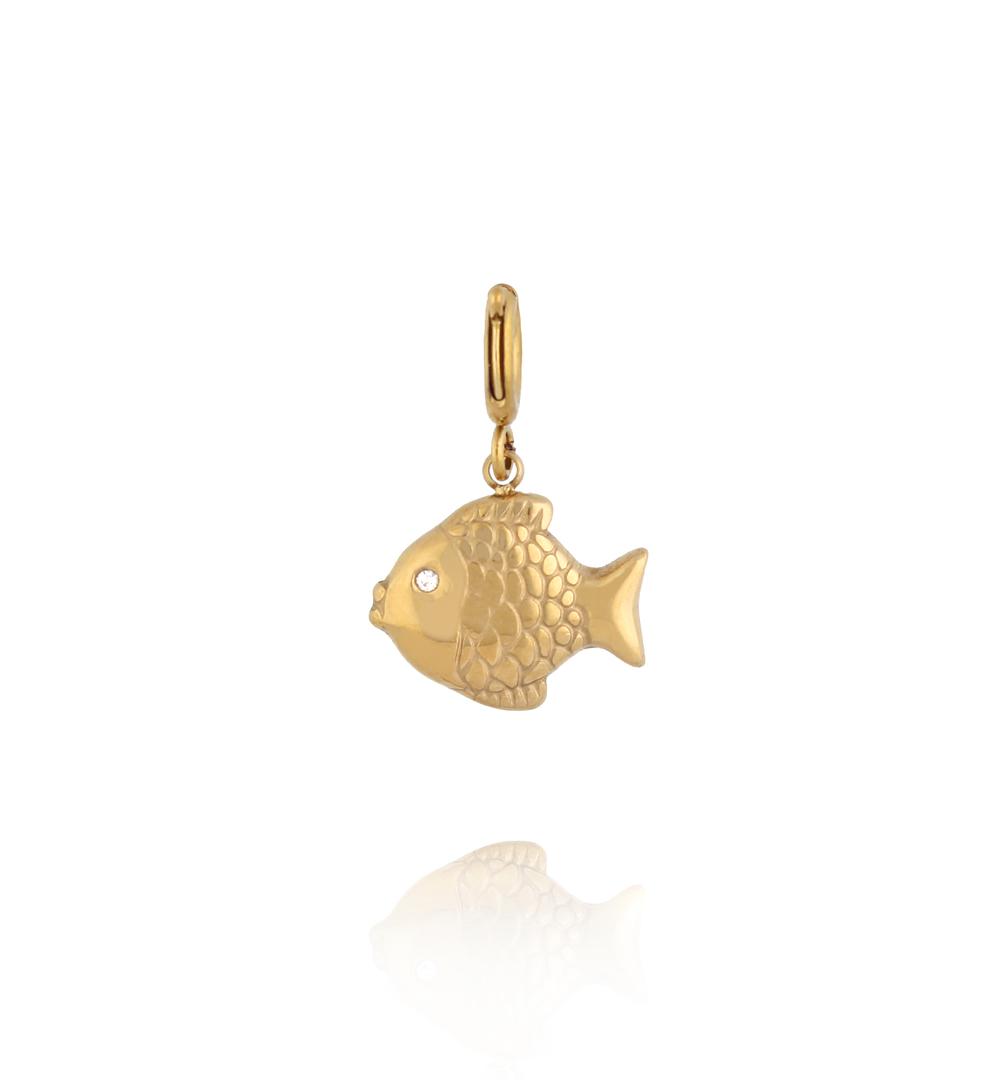 Charms Złota Rybka z cyrkonią  CHA0049