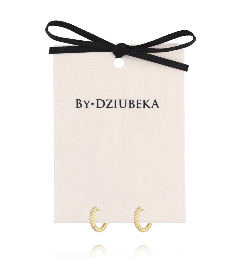 Kolczyki złote kółka z cyrkoniami KLT0054
