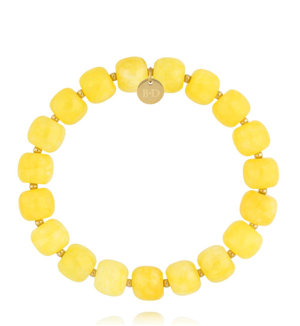 Bransoletka z żółtymi jadeitami BPA0662
