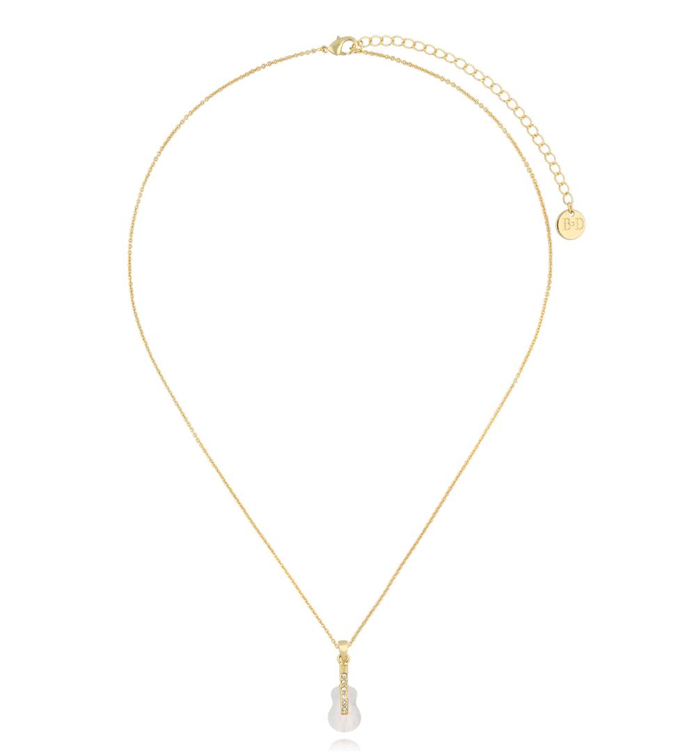 Naszyjnik złoty z gitarą Glam Charms NS0287